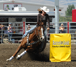 Mandy Hamilton and Okie Dokie Dutchess 2009 Barrel Of Gold 1D Average Winners