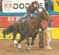 Shelly Anzick and Harneys Last Look (Buster) winning the DNCFR